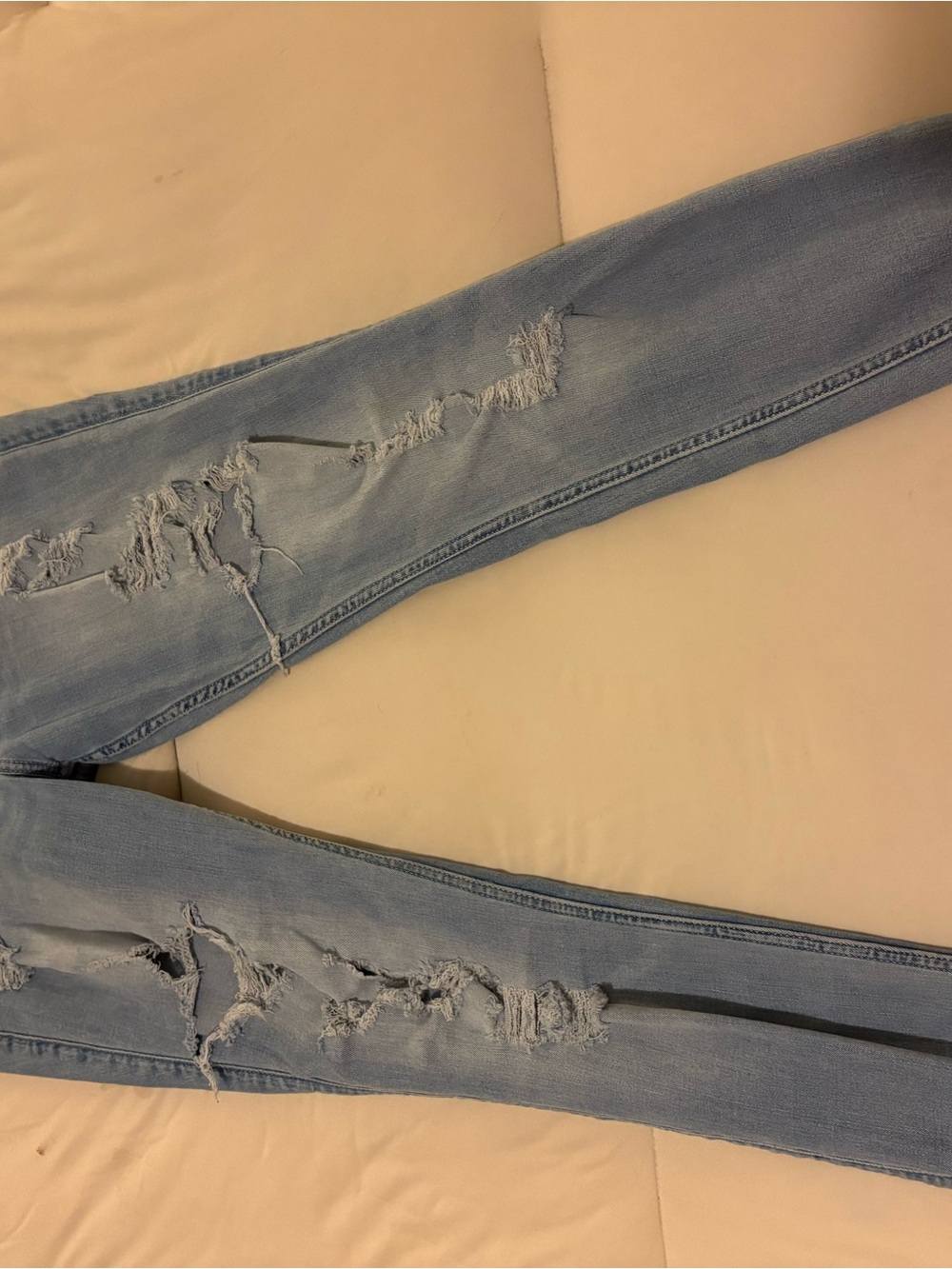 Hollister Light Blue Distressed Skinny Jeans
